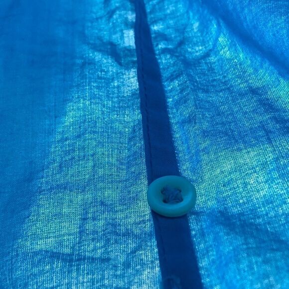 J. Crew Pagoda Blue Indian Voile Popover Blouse - Picture 8 of 10